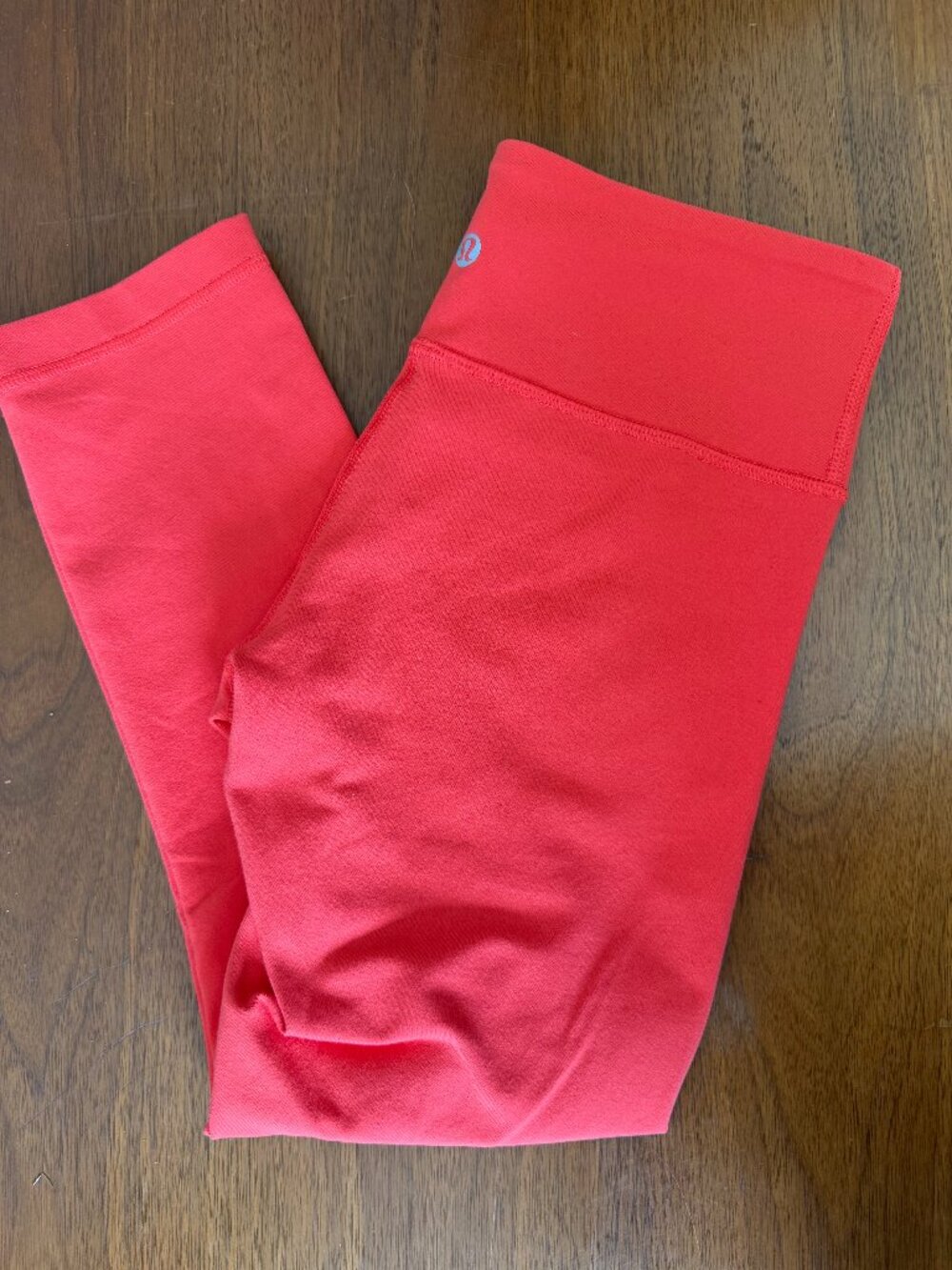 Lululemon Orange Cropped Leggings Yoga Workout Athletic Size 4